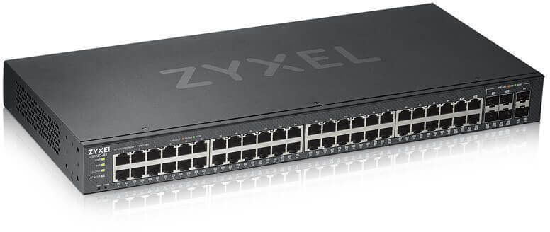 ZYXEL GS1920-48v2 48 Port Smart Managed Switch 48x Gigabit Copper and 4x Gigabit dual pers
